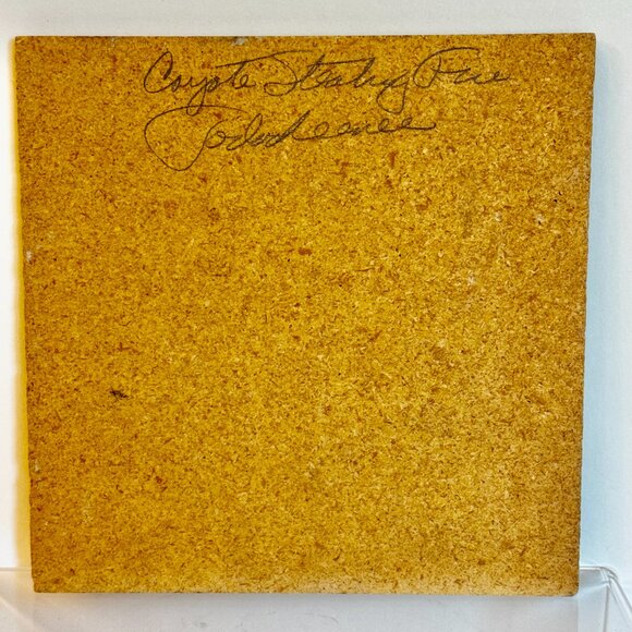 Navajo Indian Sand Art Creation Coyote Stealing Fire 8x8" Tile Todacheenie - Picture 6 of 9